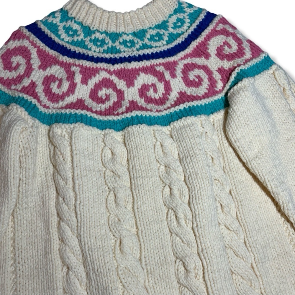 Vintage HandKnit Wool Granny Sweater - Picture 4 of 4